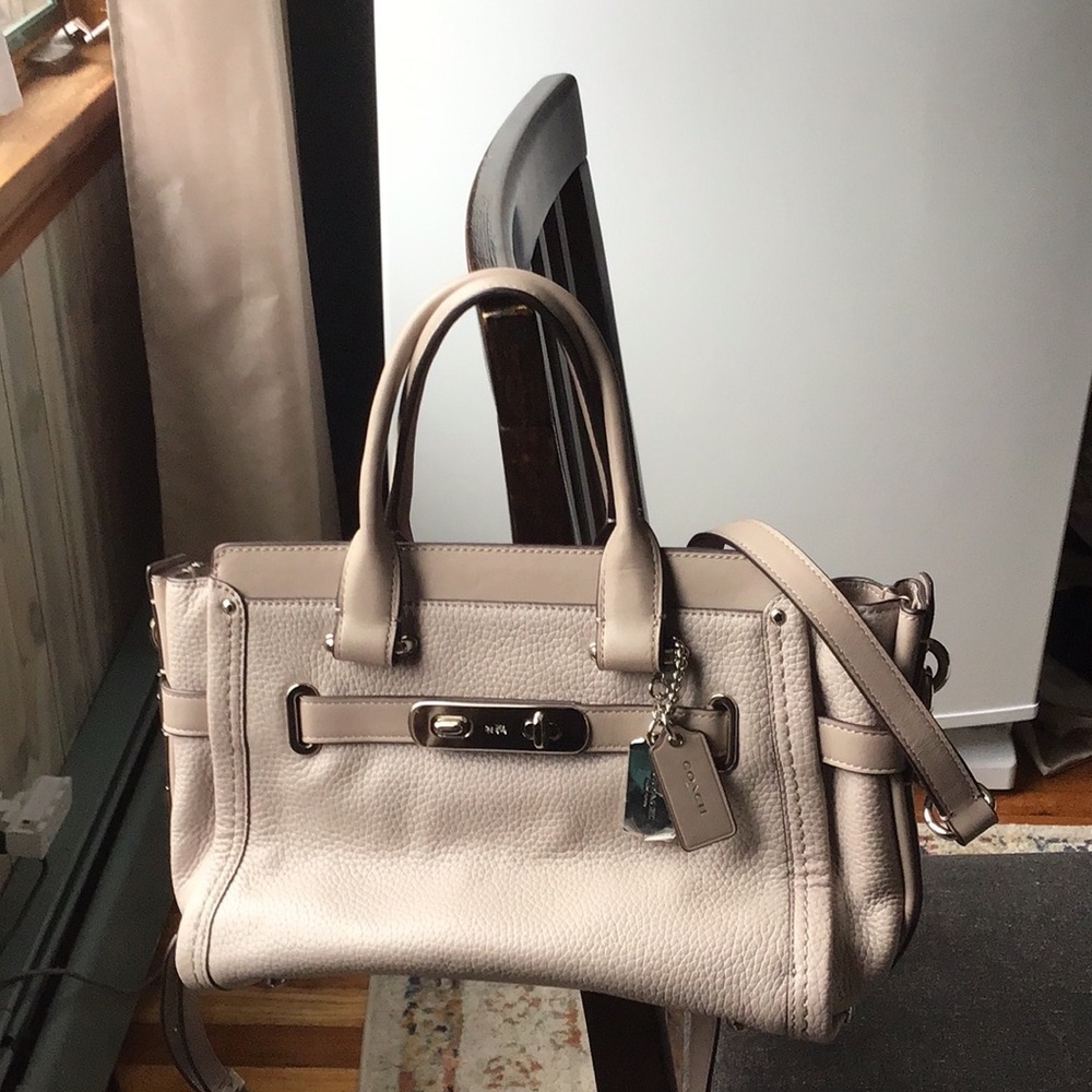 New beige Coach tote bag